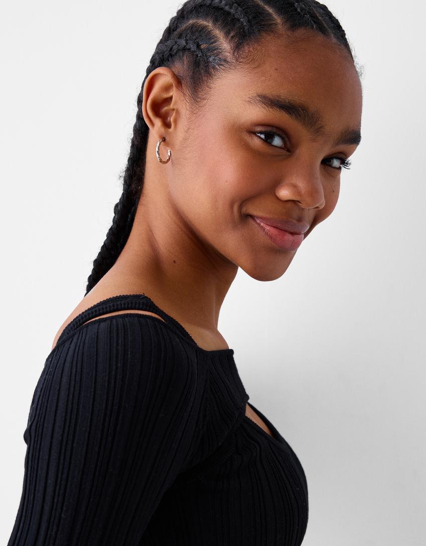 سويتر بأكمام طويلة-أسود-5