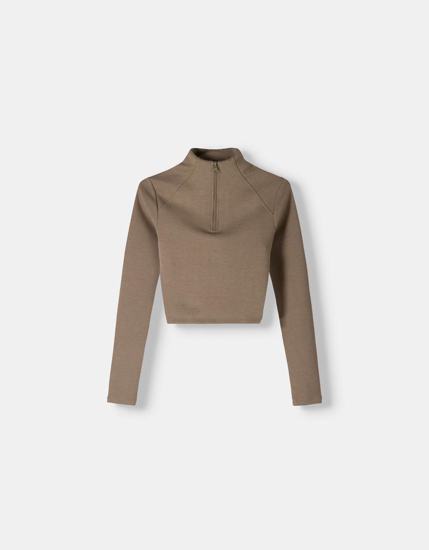 Pull fermeture Éclair soft touch-Taupe-5