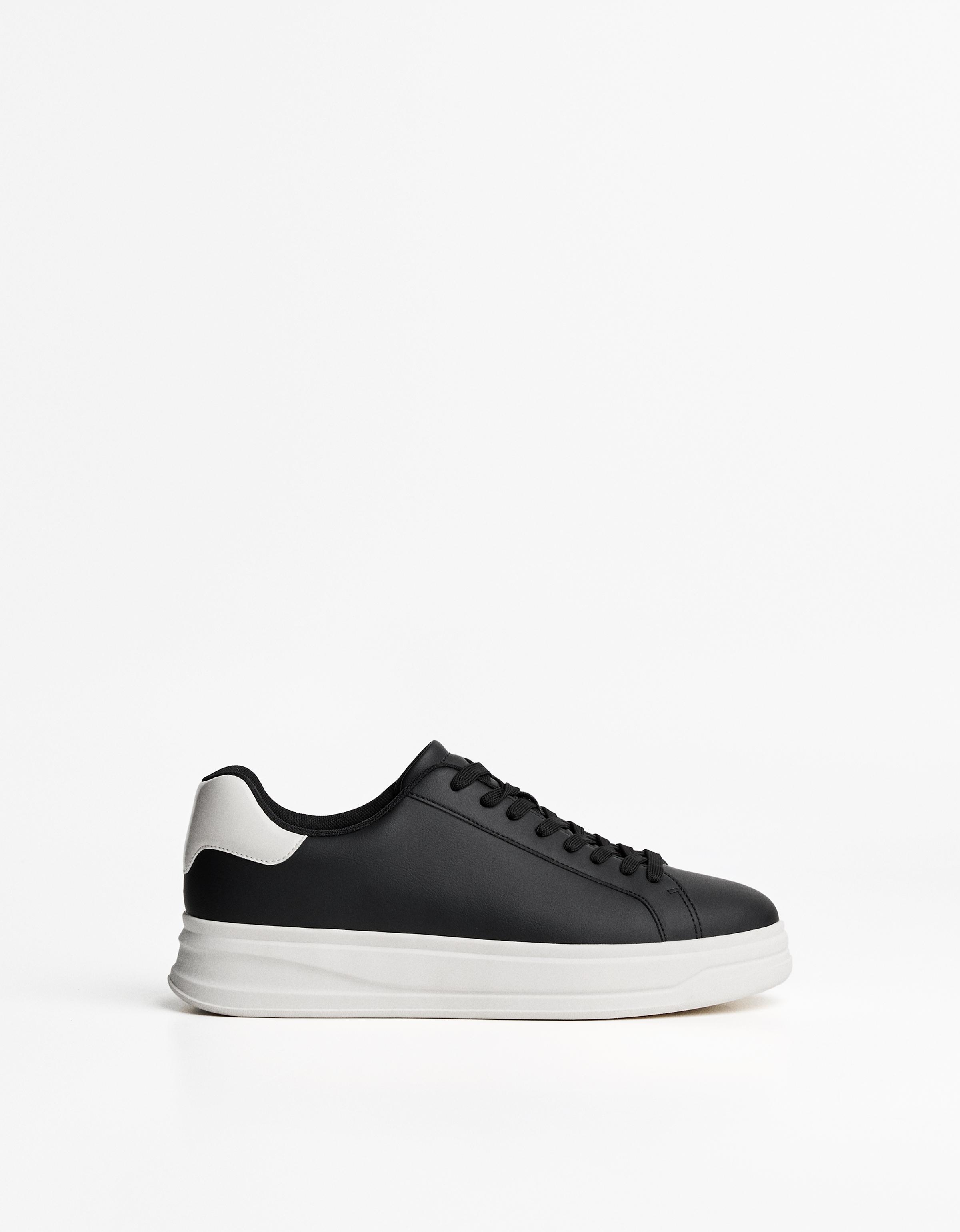 Bershka Basic-Sneaker Herren 43 Schwarz