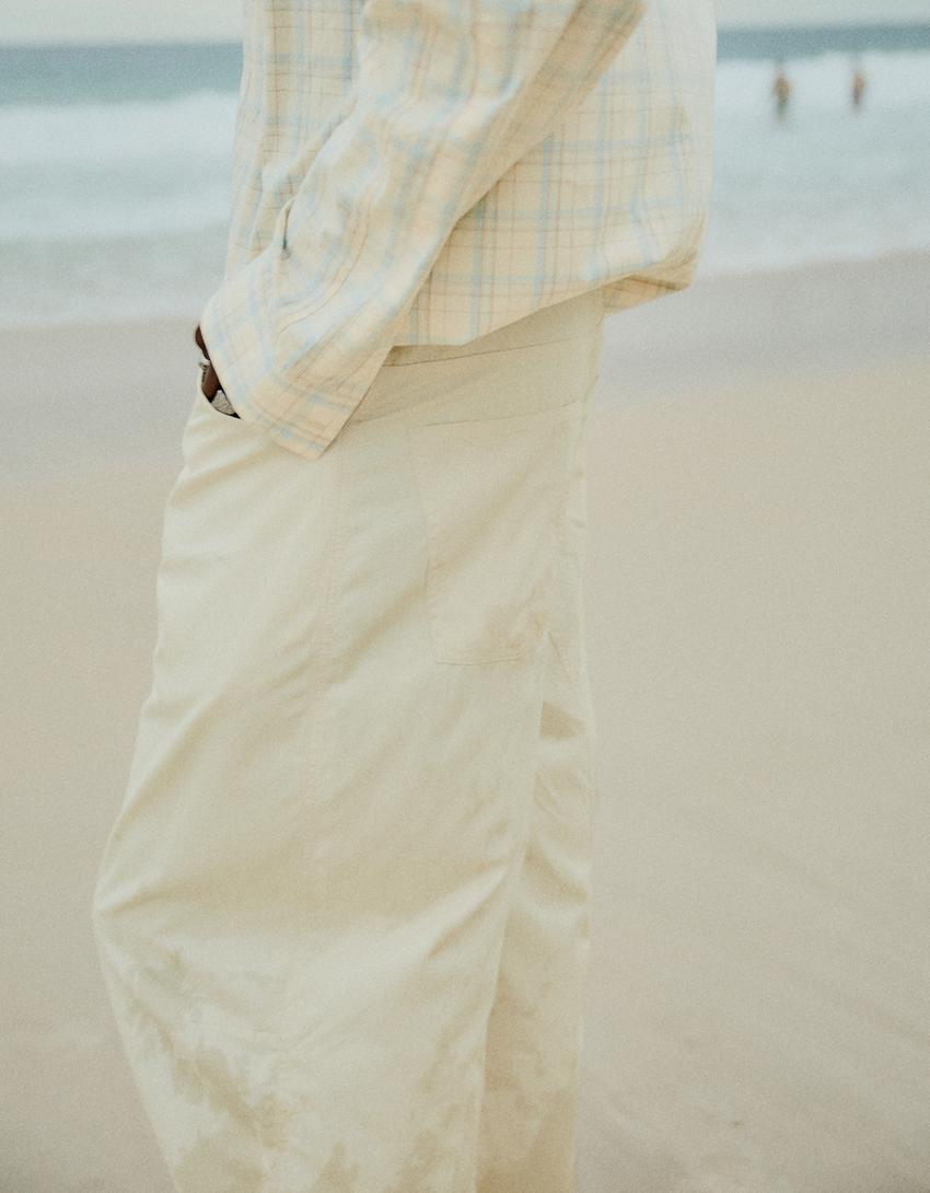 Barrel trousers-Cream