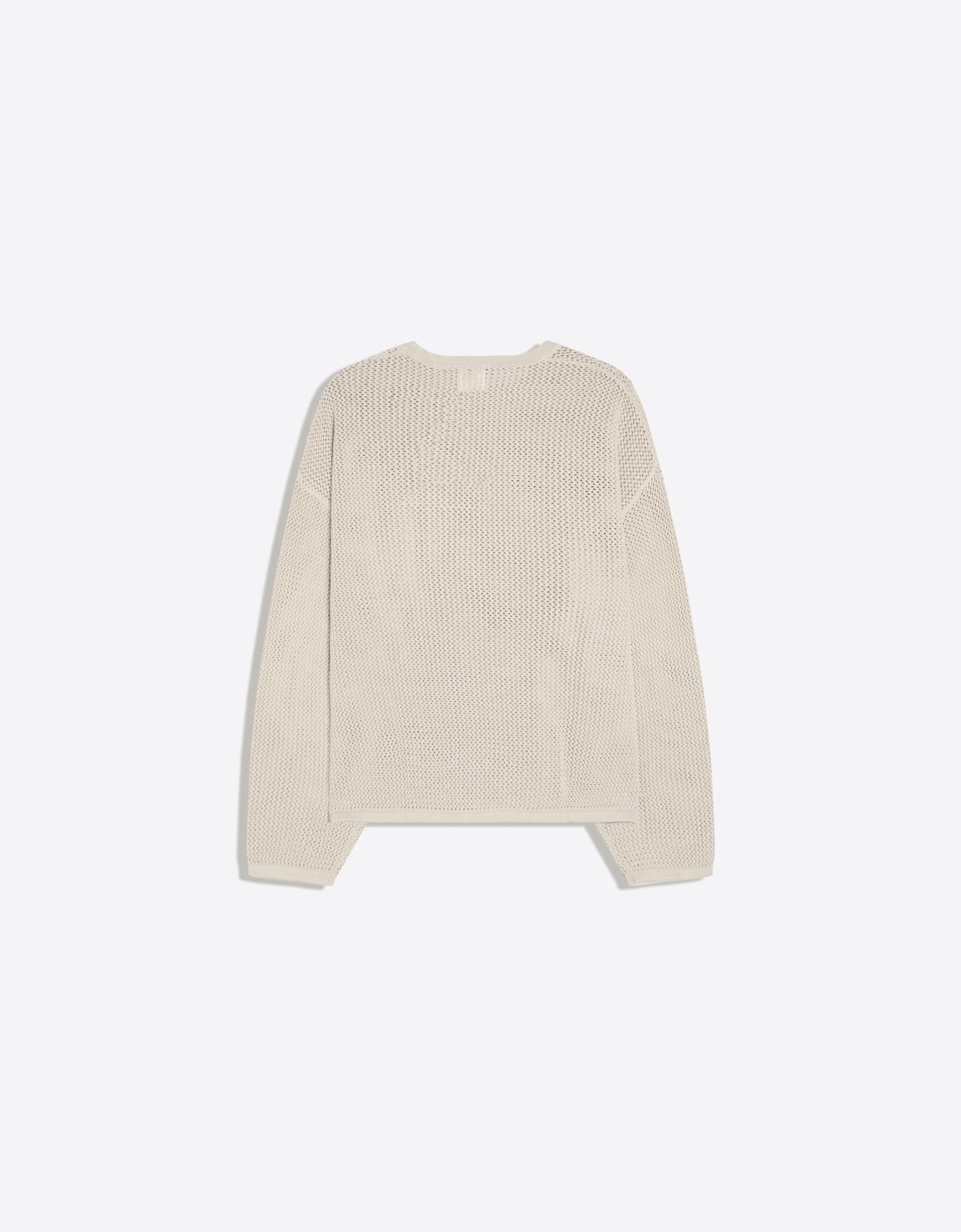 Mesh print jumper — Stone