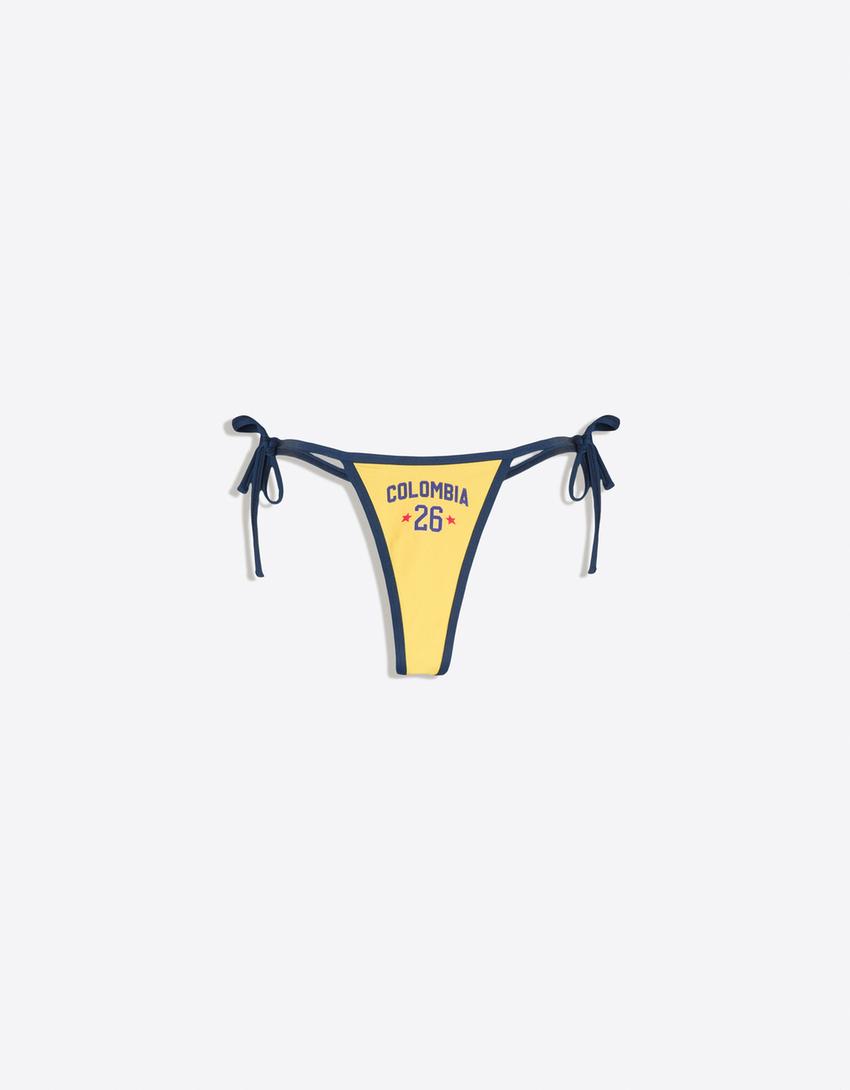 Colombia FIFA WORLD CUP™ thong bikini bottoms-Yellow