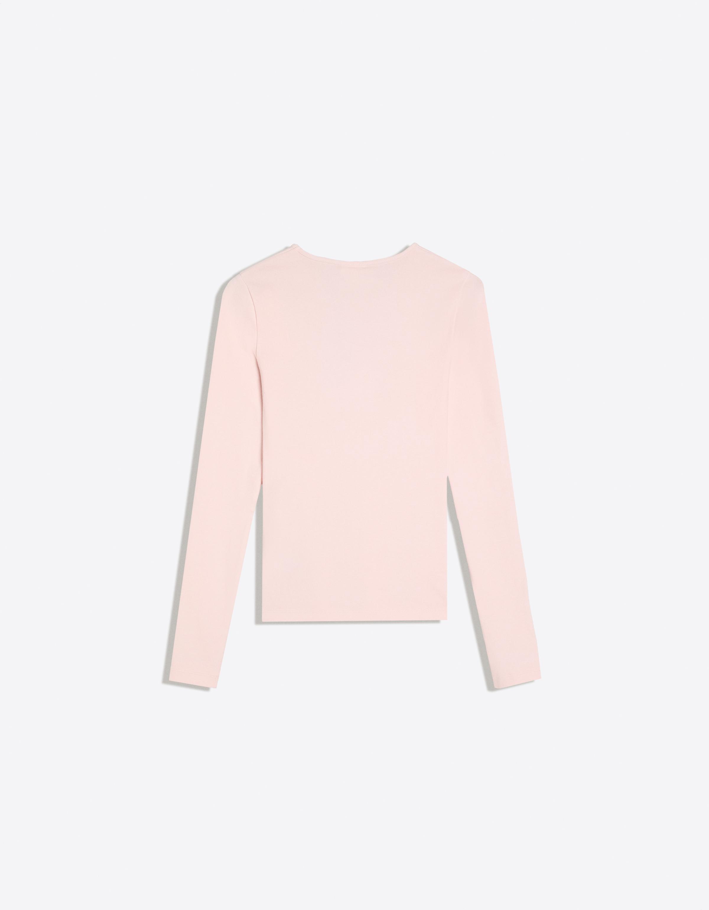 Round neck long-sleeve T-shirt — Pink