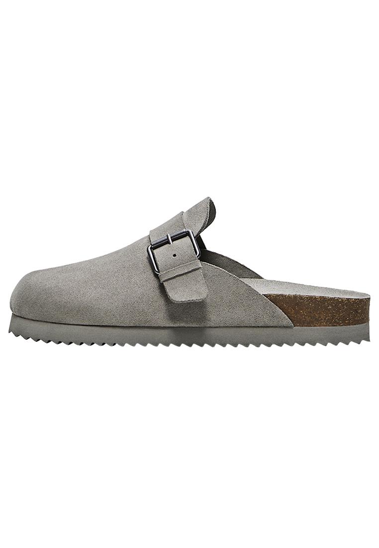 CASUAL BUCKLE CLOGS — Grey