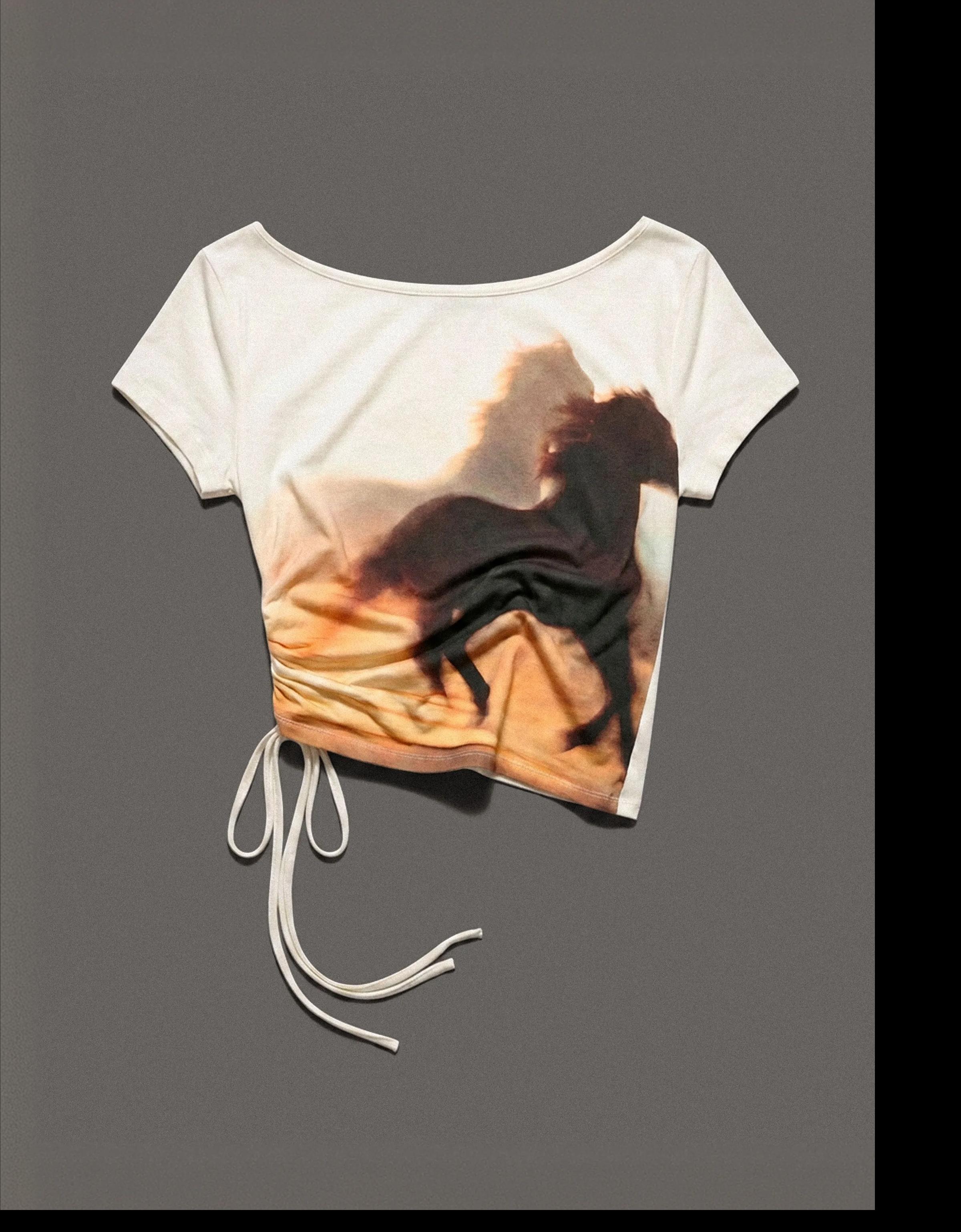 MARINA SENA short sleeve oversize T-shirt — Cream