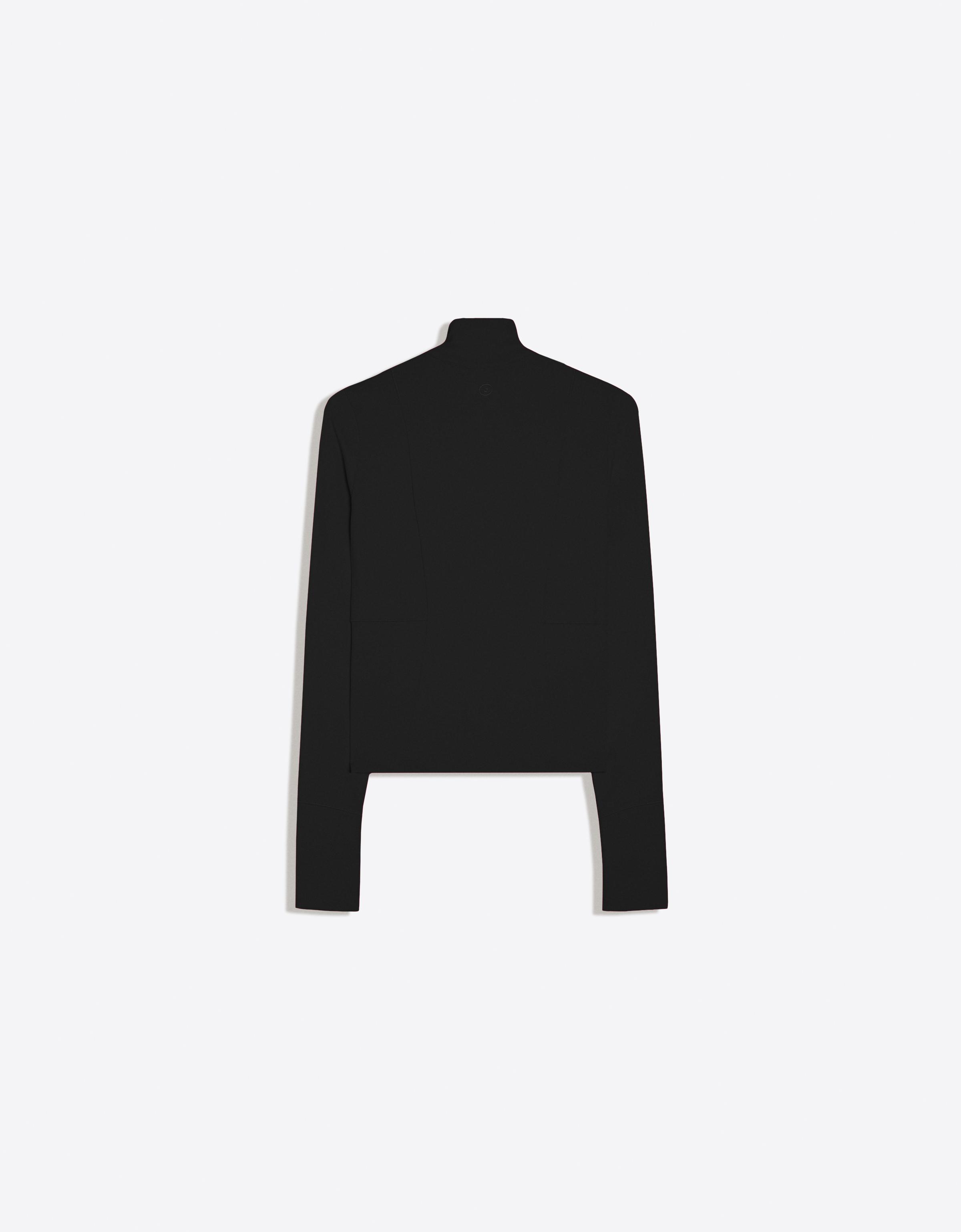 Technical fabric zip-up jacket Breathable & Quick Dry — Black