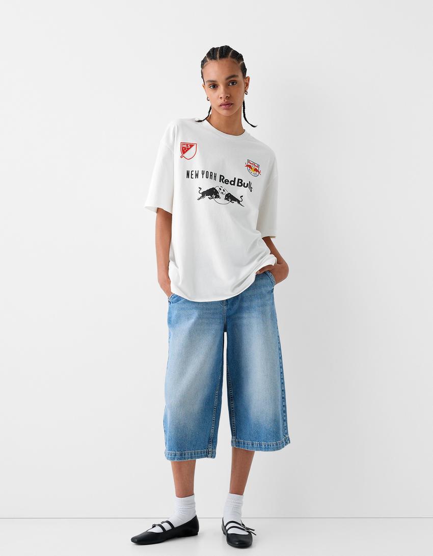 New York Red Bulls print boxy fit T-shirt-White-1