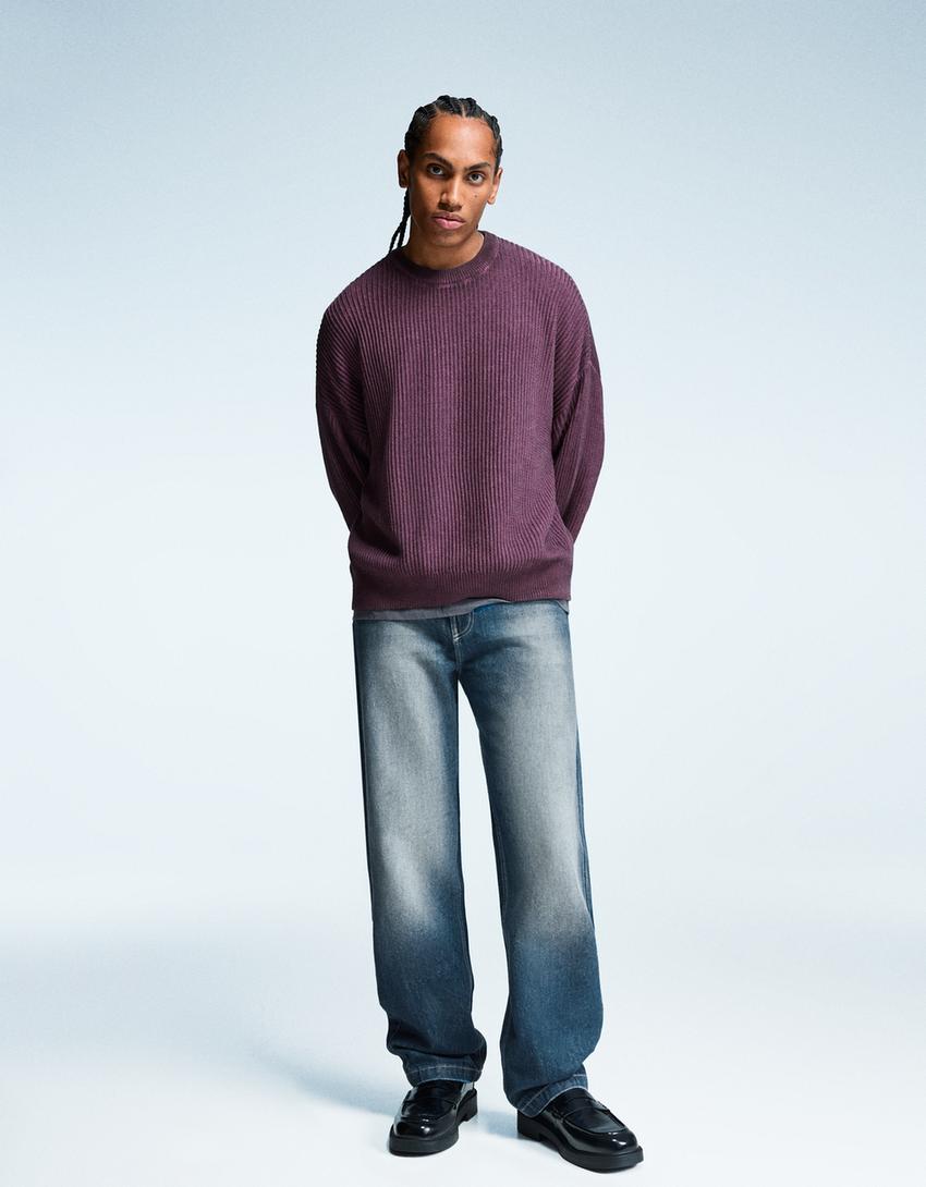 Straight relaxed-fit jeans-Green
