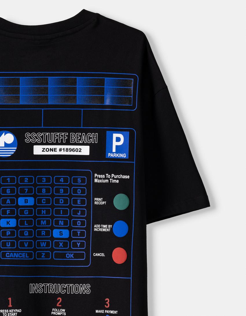 T-shirt BERSSSHKA X SSSTUFFF imprimé-Noir-4