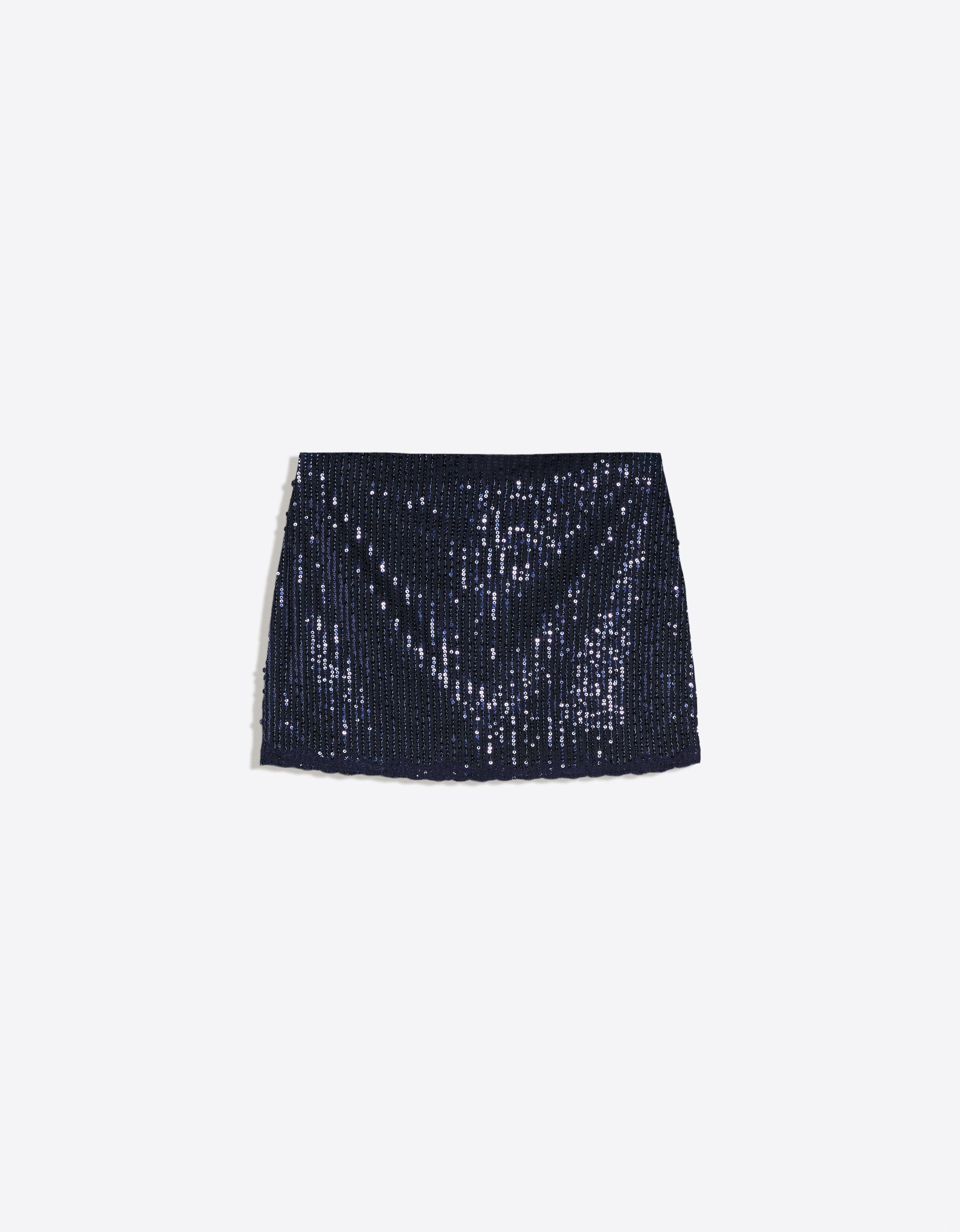 Sequin lace mini skirt