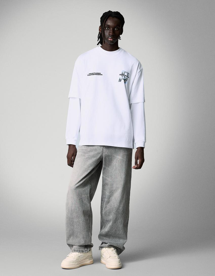 Majica kratkih rukava sa dezenom-Zagasitobela