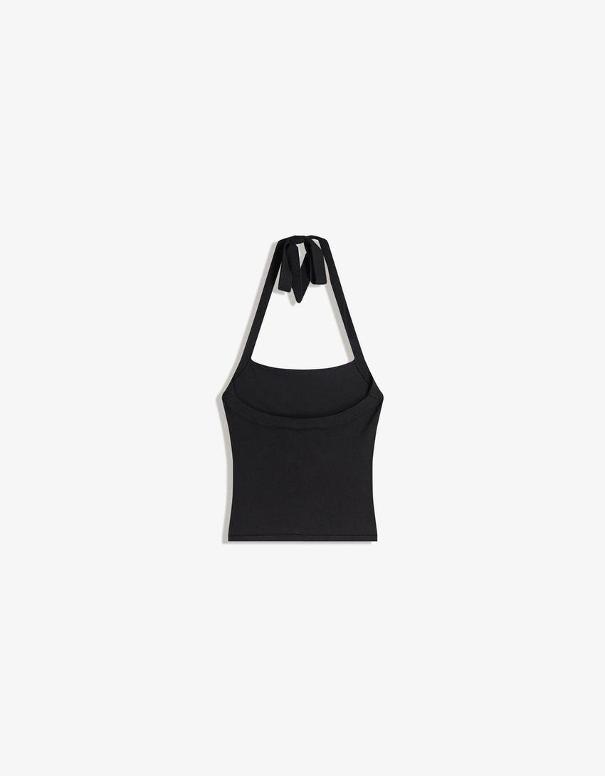 Halter top-Black