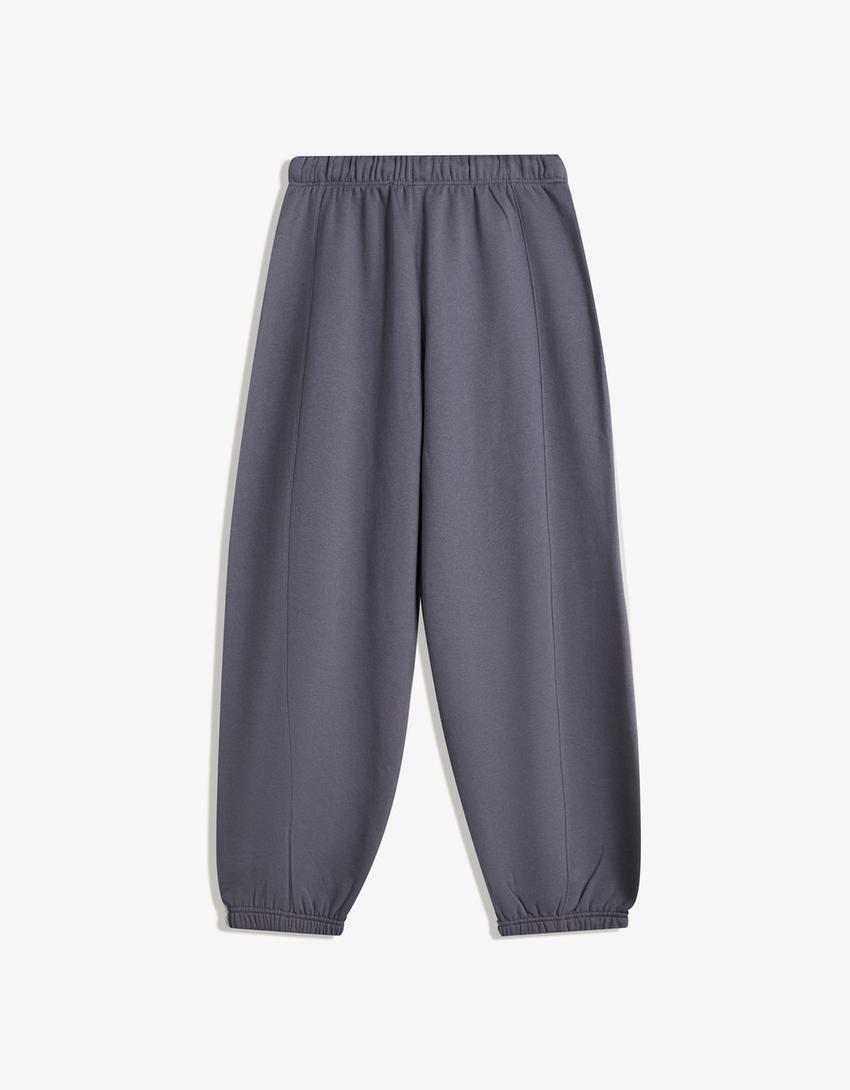 Sportske pantalone s dezenom-Tamnosiva-4