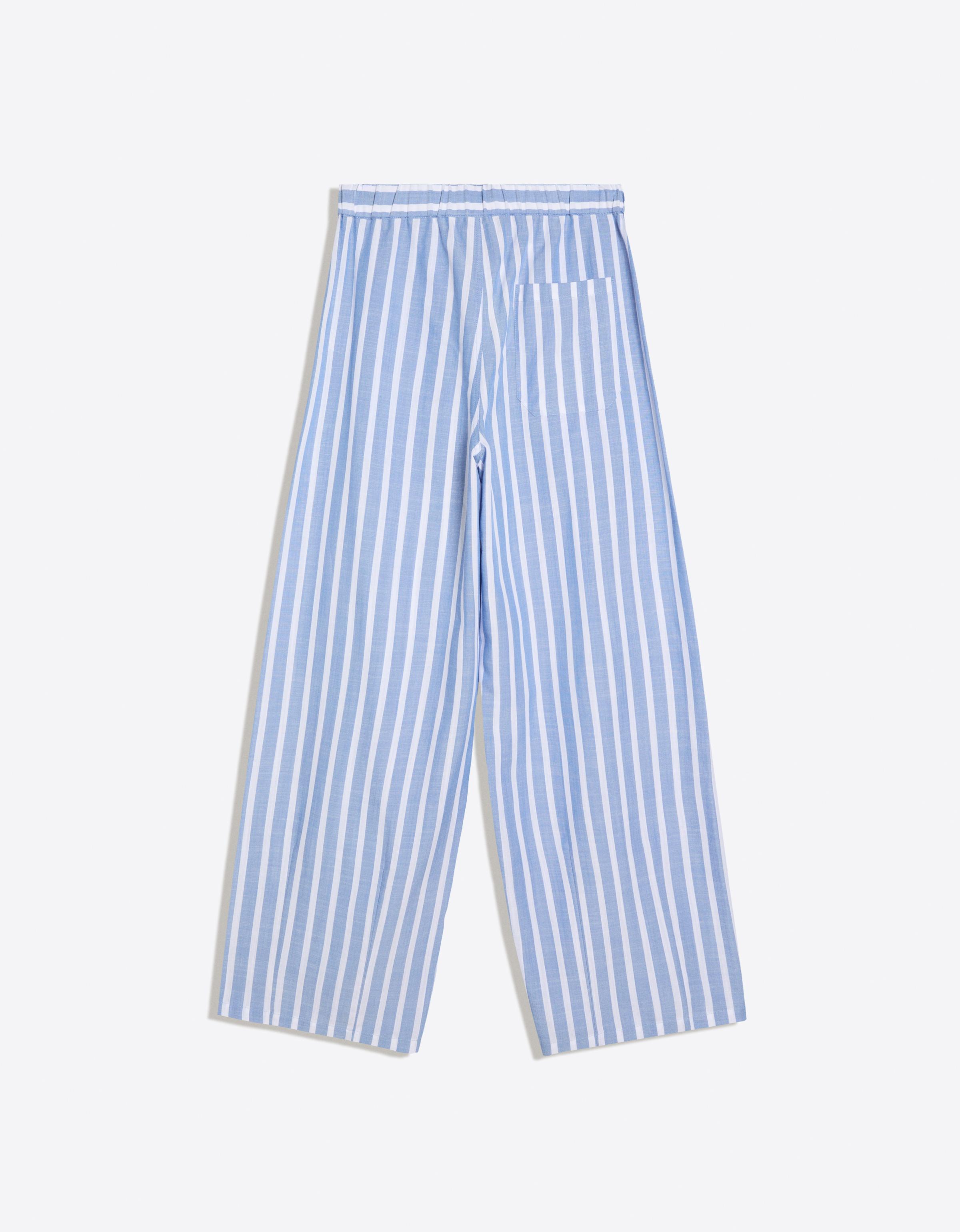 Super baggy pyjama-style trousers — Light blue