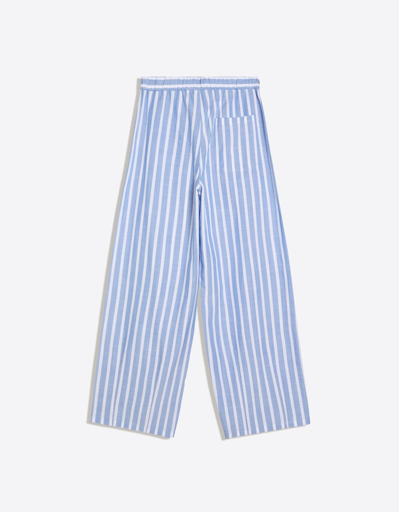 Super baggy pyjama-style trousers — Light blue