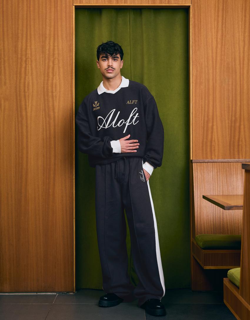Balloon trousers-Navy