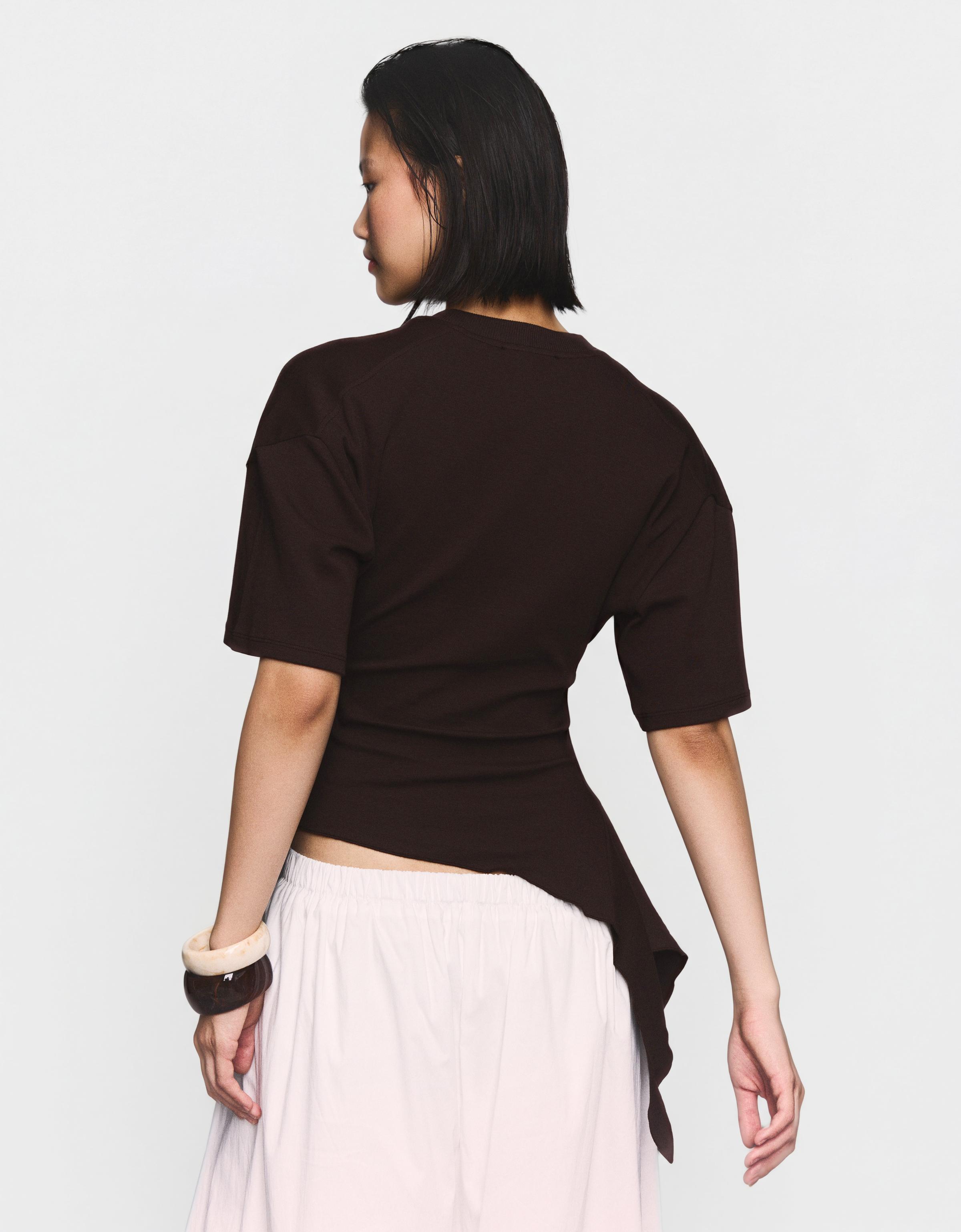 Kısa kollu büzgülü tişört - Görsel 21