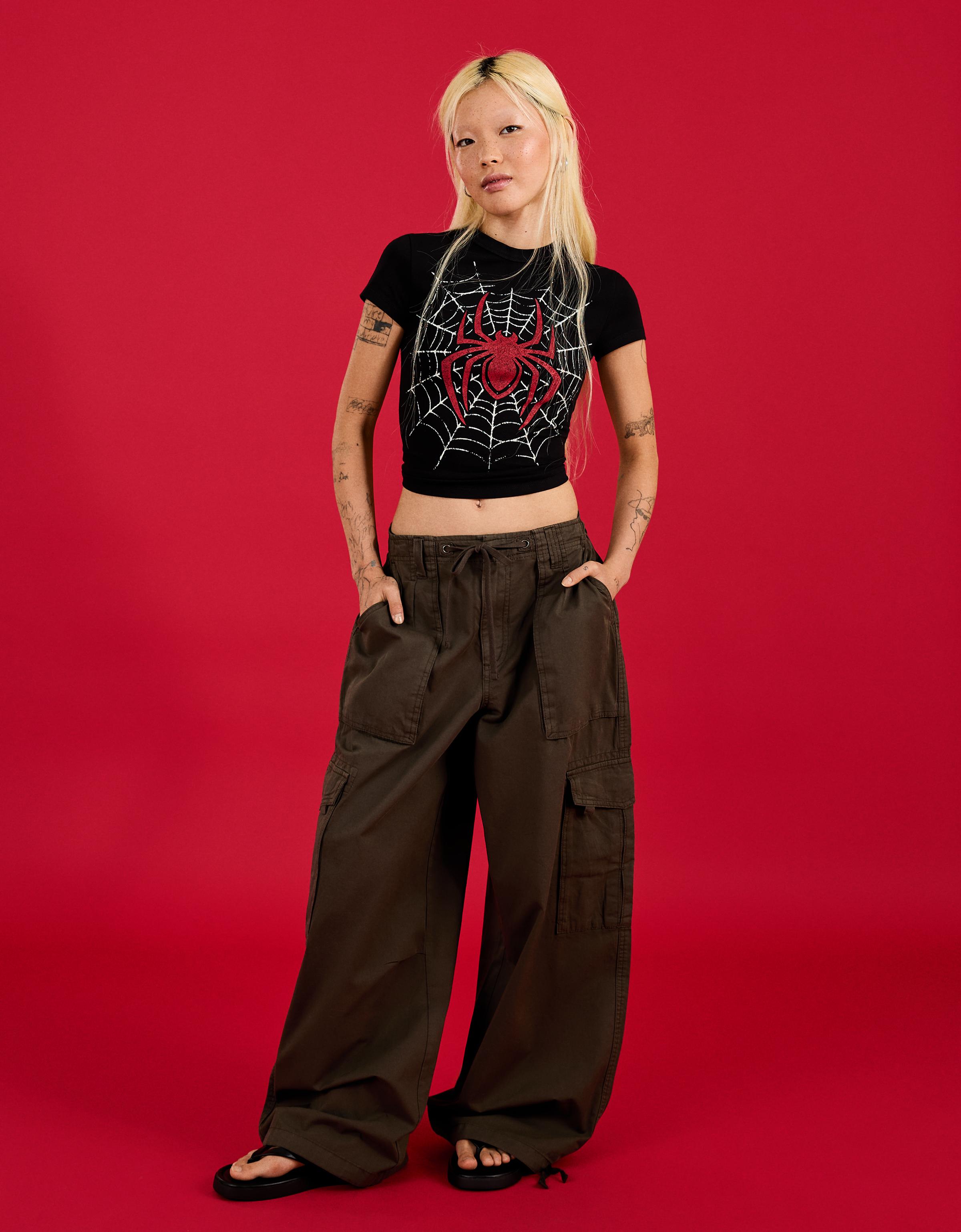 SPIDER-MAN fitted T-shirt — Black
