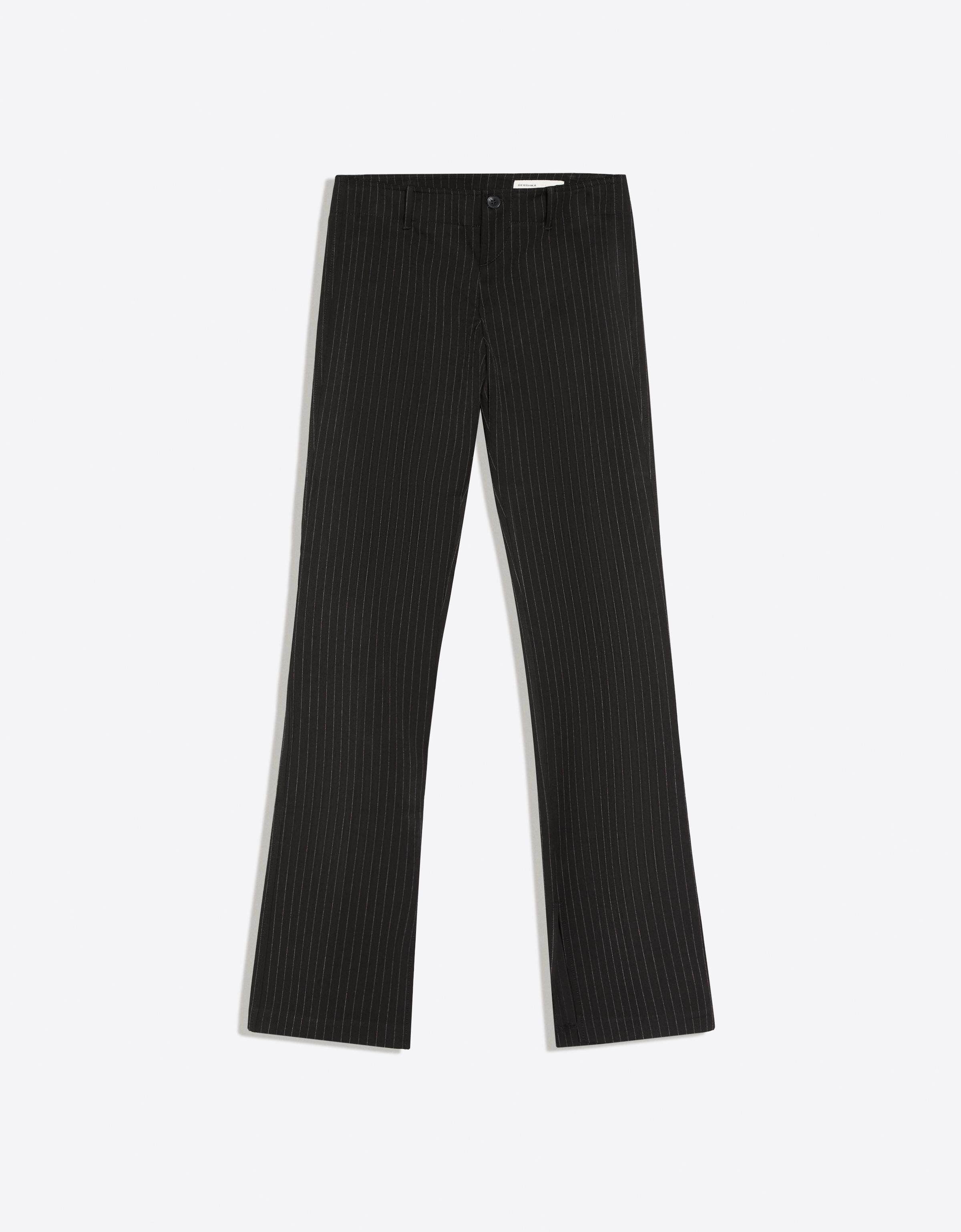 Slim fit low-rise trousers — White / Black