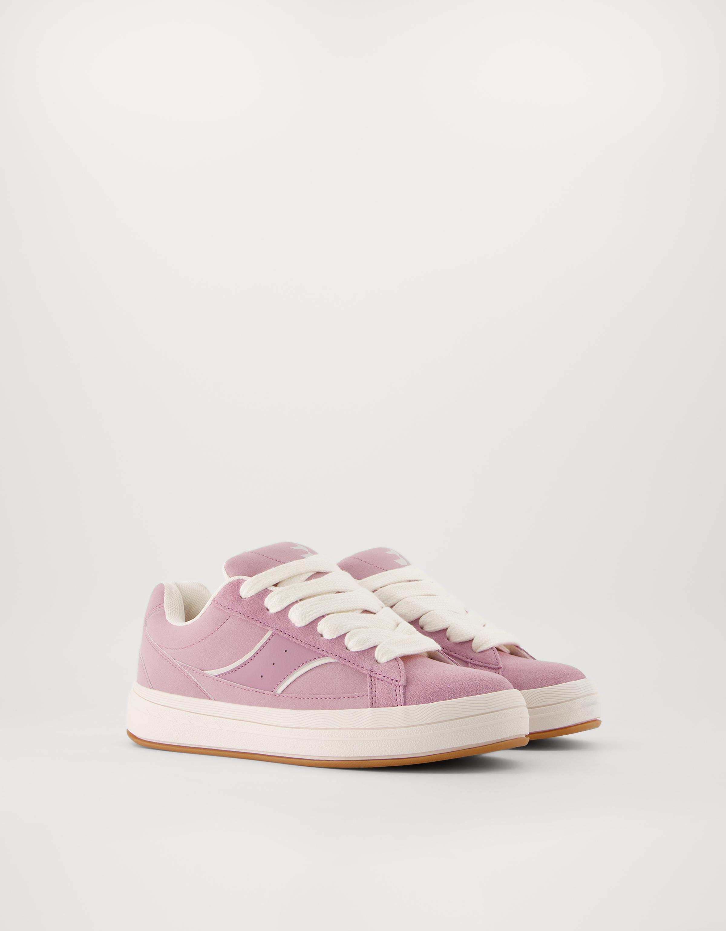 Bershka Sneaker Aus Rauleder Im Skater-Stil Damen 38 Rosa