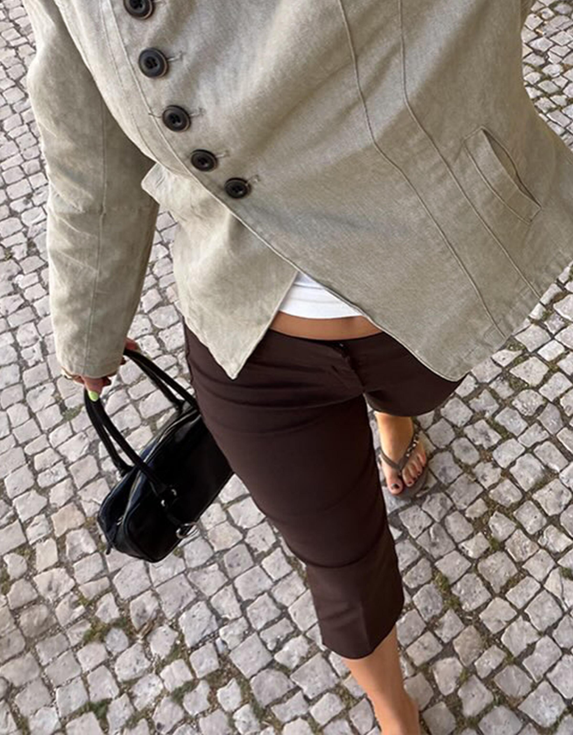 Bershka Düğmeli kruvaze blazer görsel 4