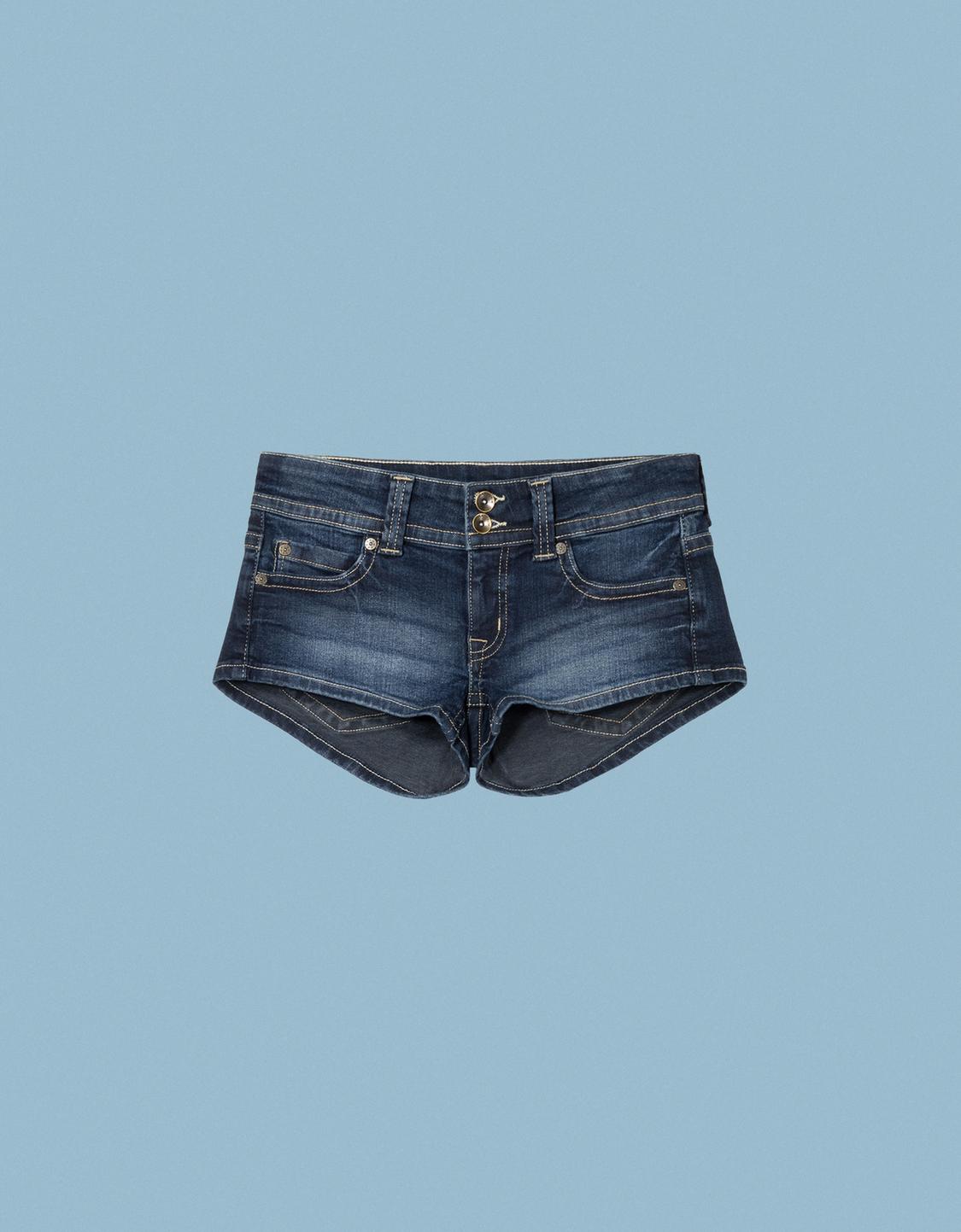 Denim micro shorts