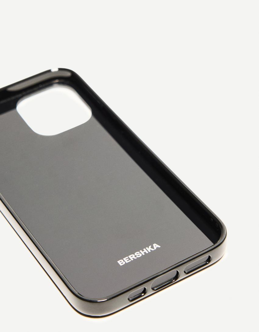 Puantiyeli iPhone kılıfı-Siyah-3