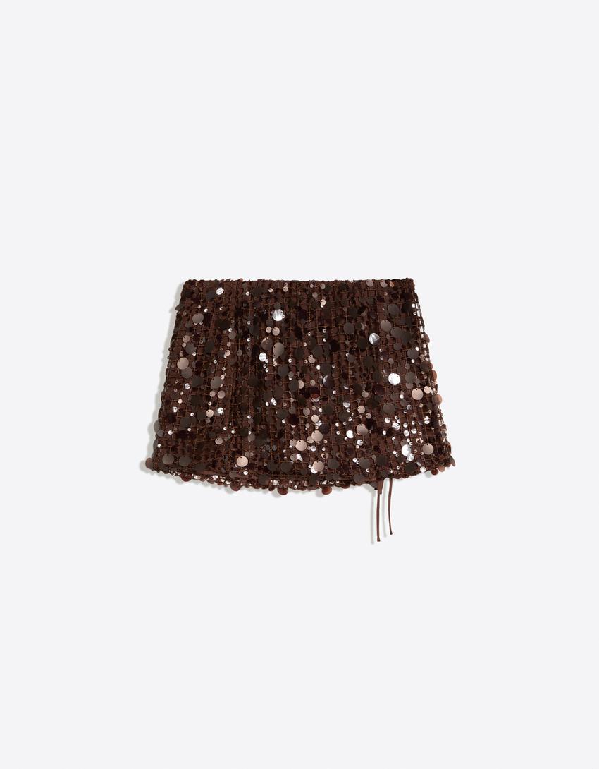 Conjunto top e saia lantejoulas-Conjunto top e saia lantejoulas