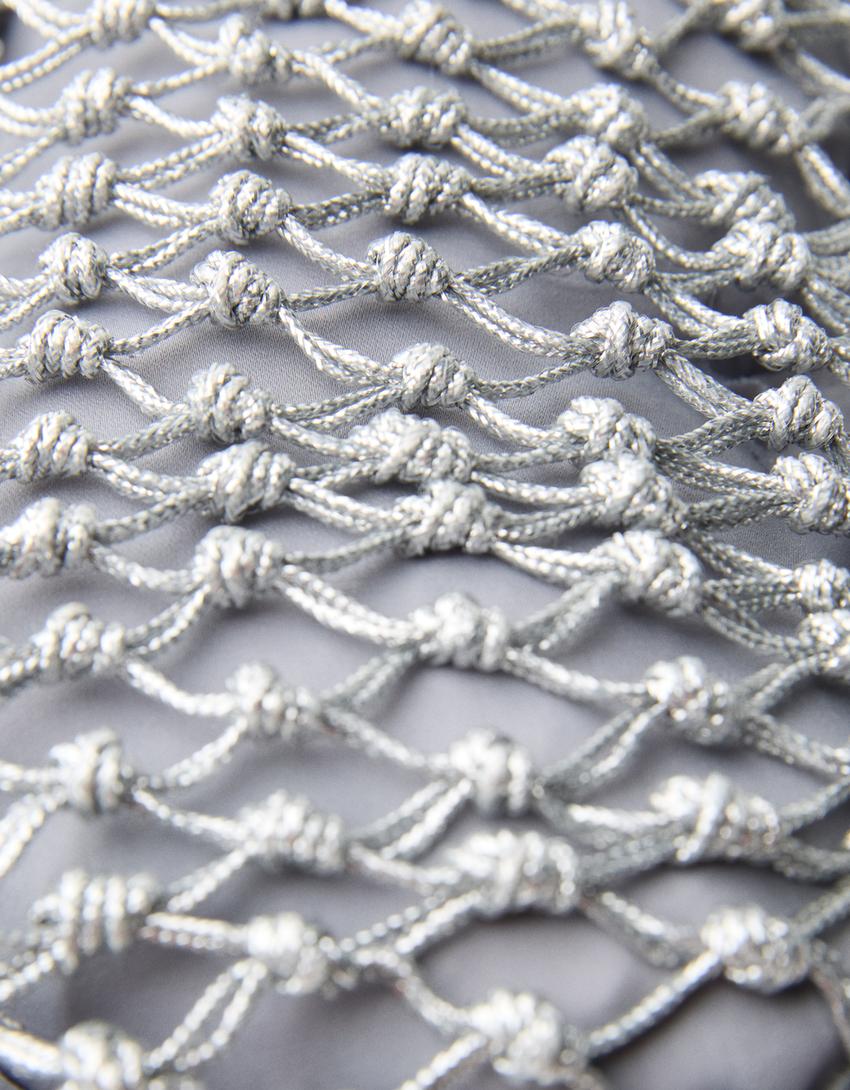 حقيبة بخيط فضي-فضي-2