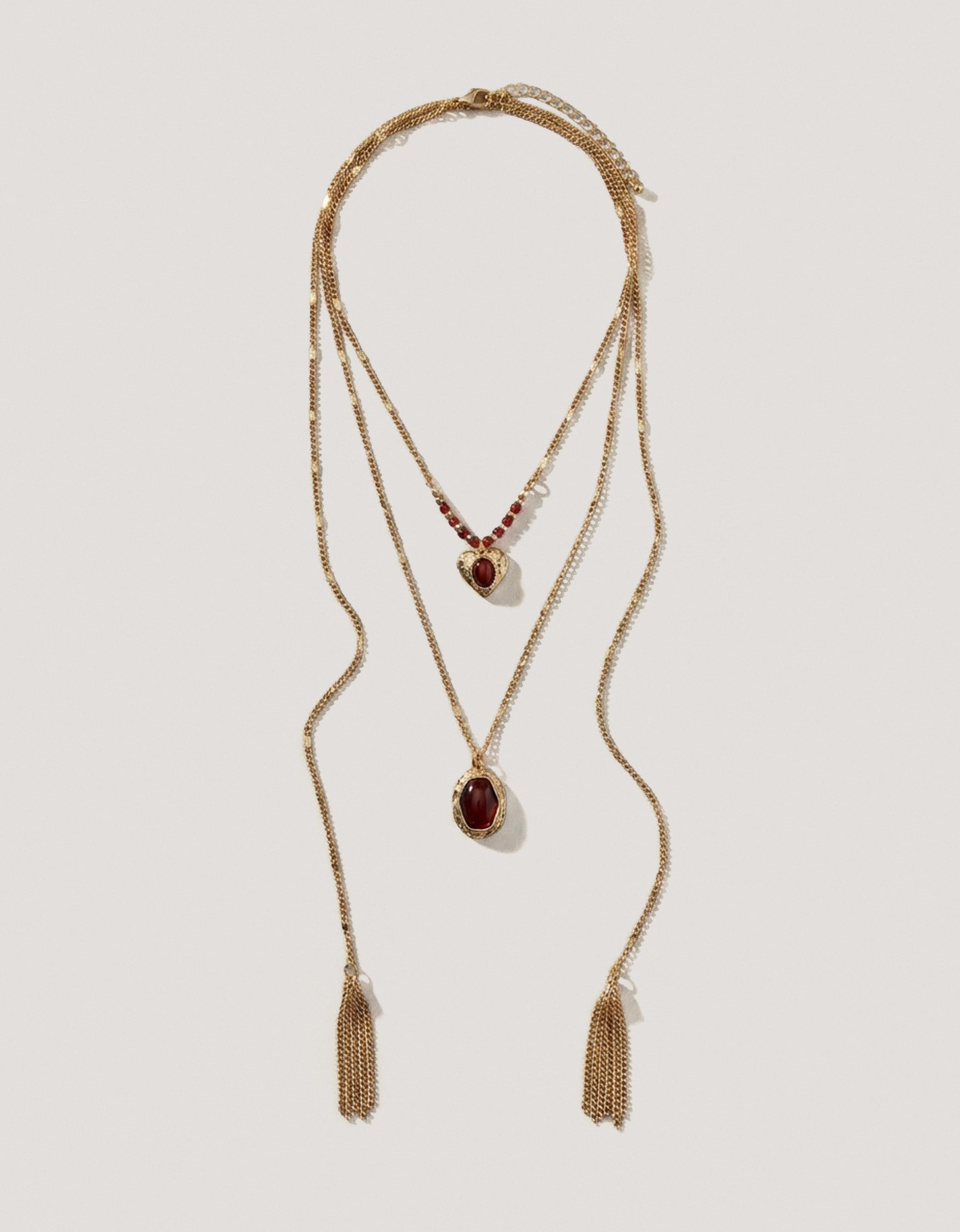 Beaded necklace pack — Gold
