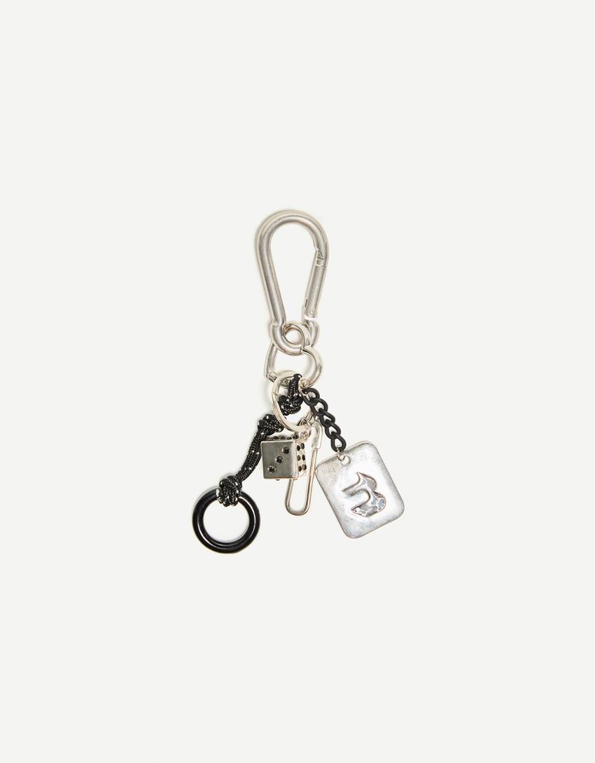 Lobster clasp keyring-Silver