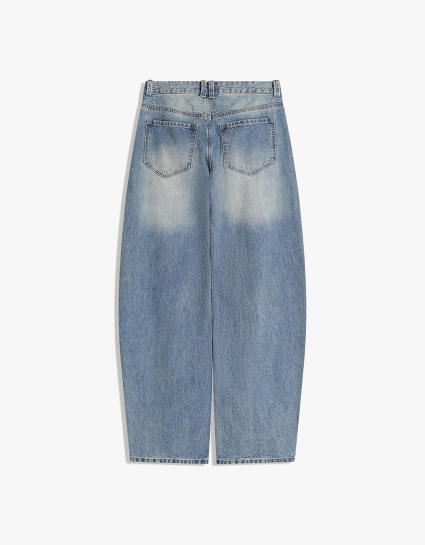 Baggy barrel jeans-Light blue