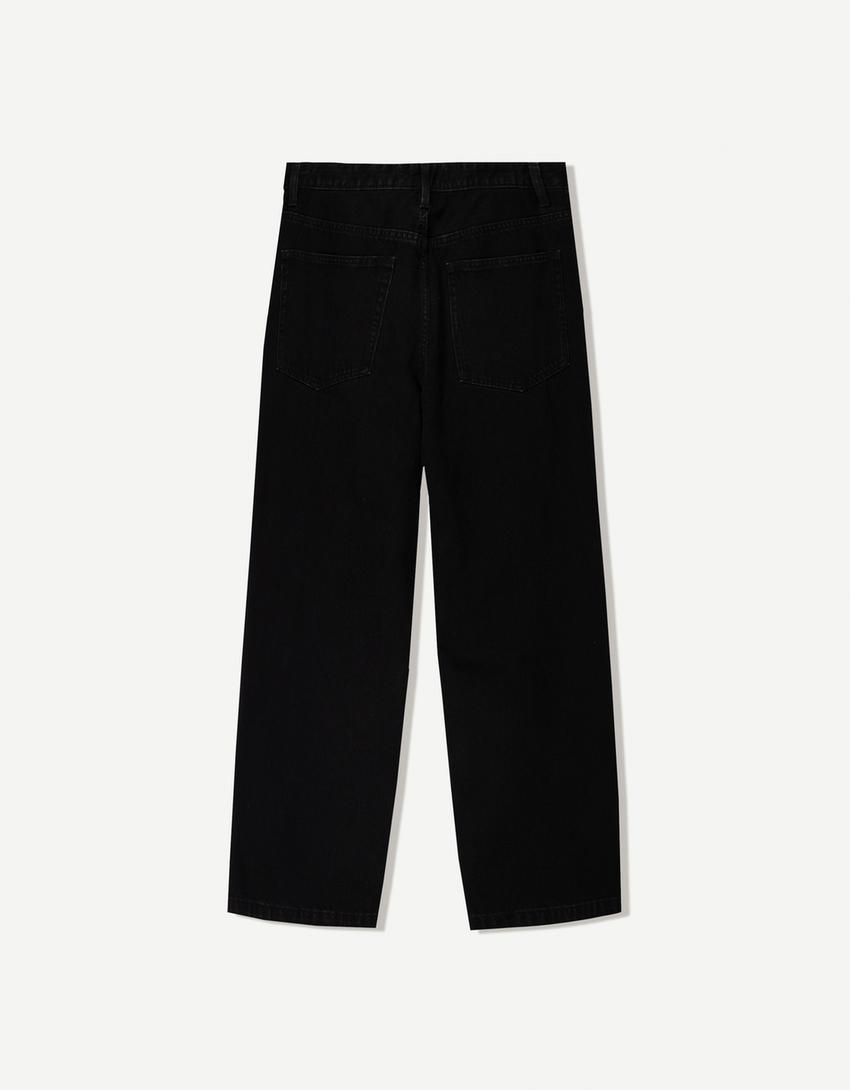 Τζιν παντελόνι baggy-Μαύρο-1