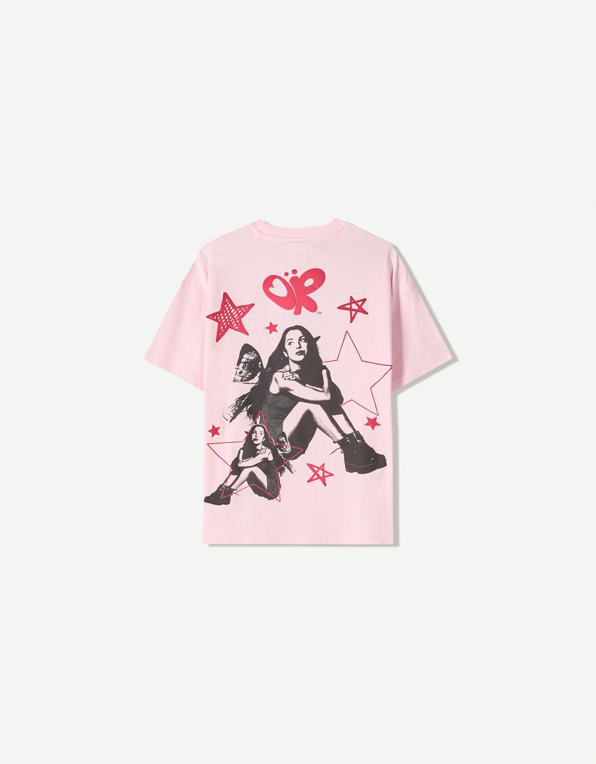 Camiseta Olivia Rodrigo manga corta print-Rosa-4