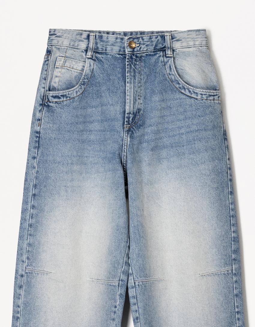 Jeans super baggy-Azzurro Lavato-2