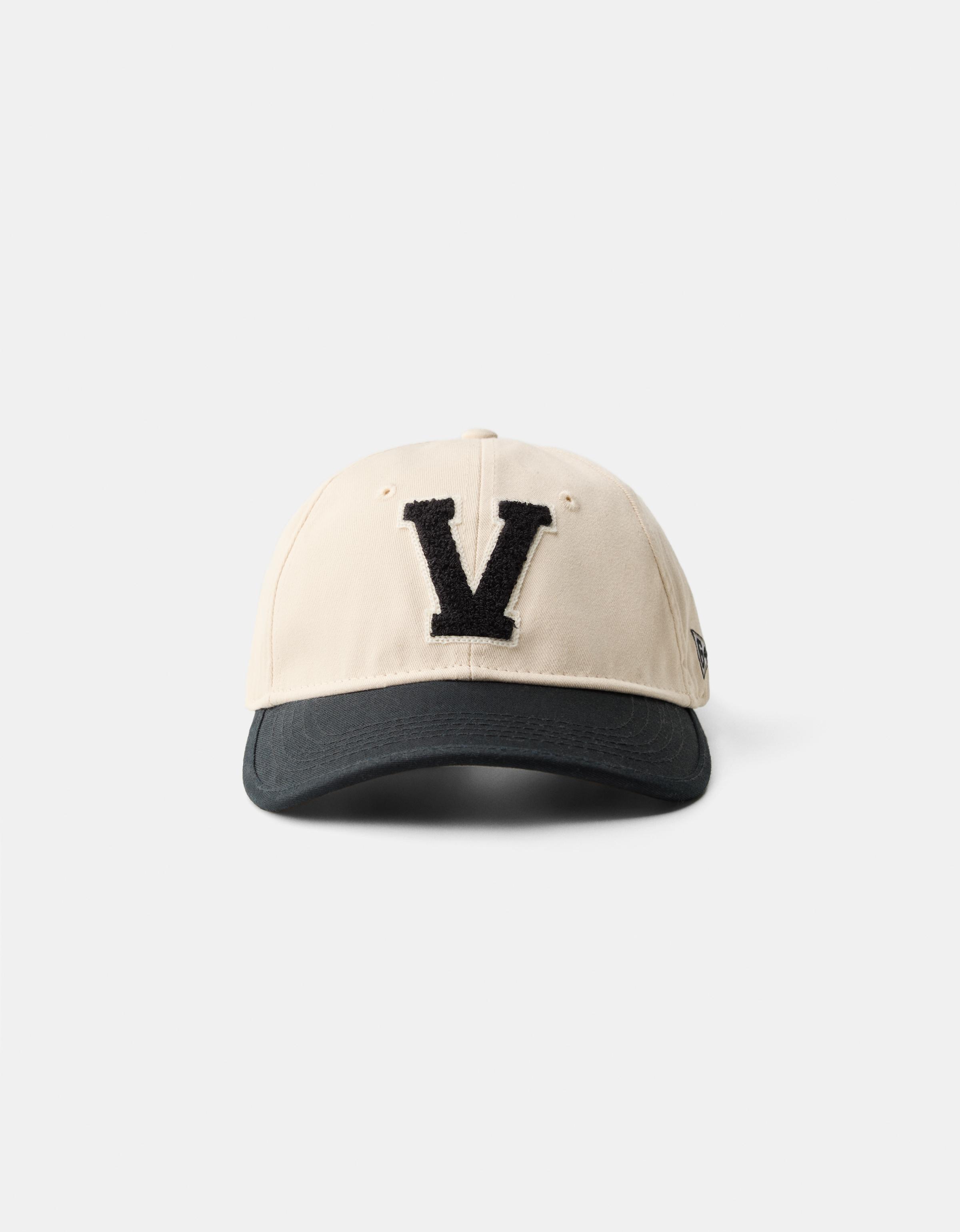 Bershka Varsity-Basecap Mit Stickerei Herren Sandfarbe