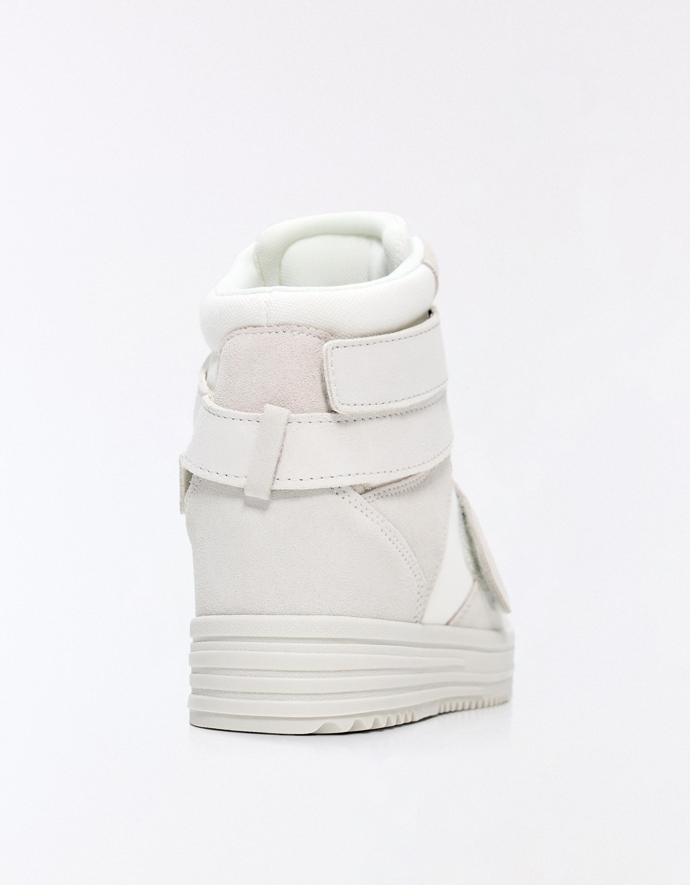HIGH-TOP WEDGE SNEAKERS — ICE