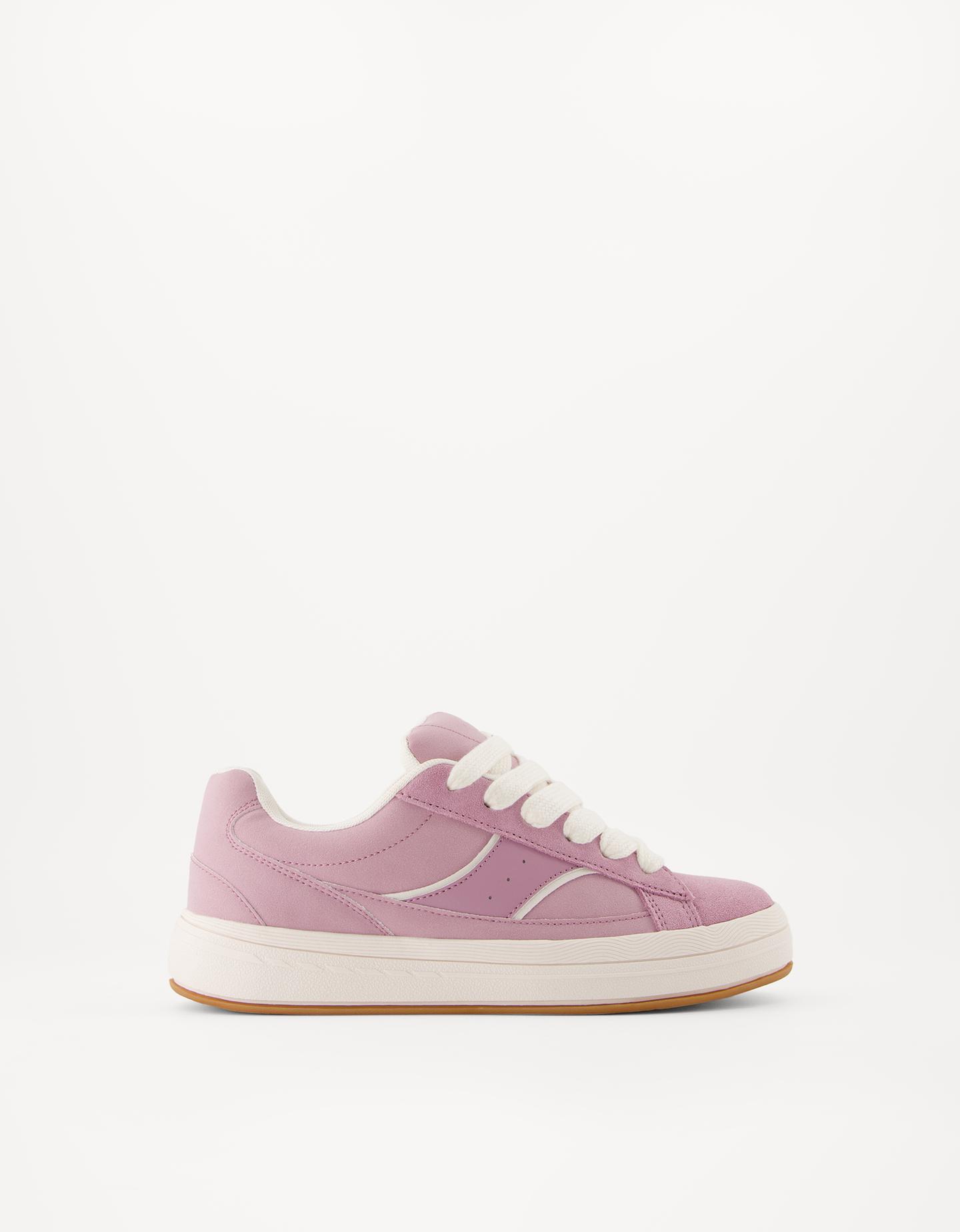 Bershka Sneaker Aus Rauleder Im Skater-Stil Damen 38 Rosa günstig online kaufen