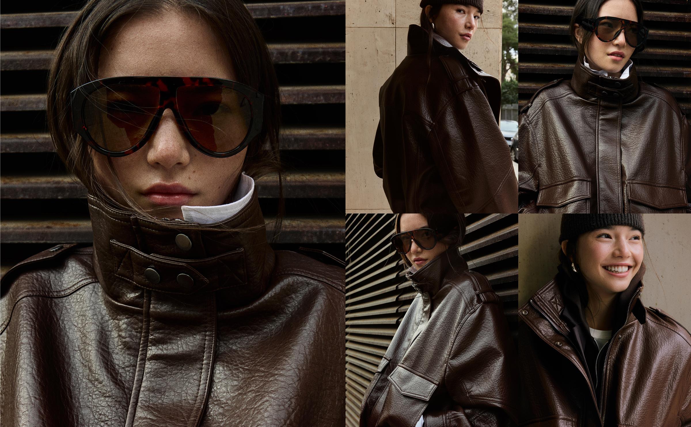 Acetate sunglasses — Brown