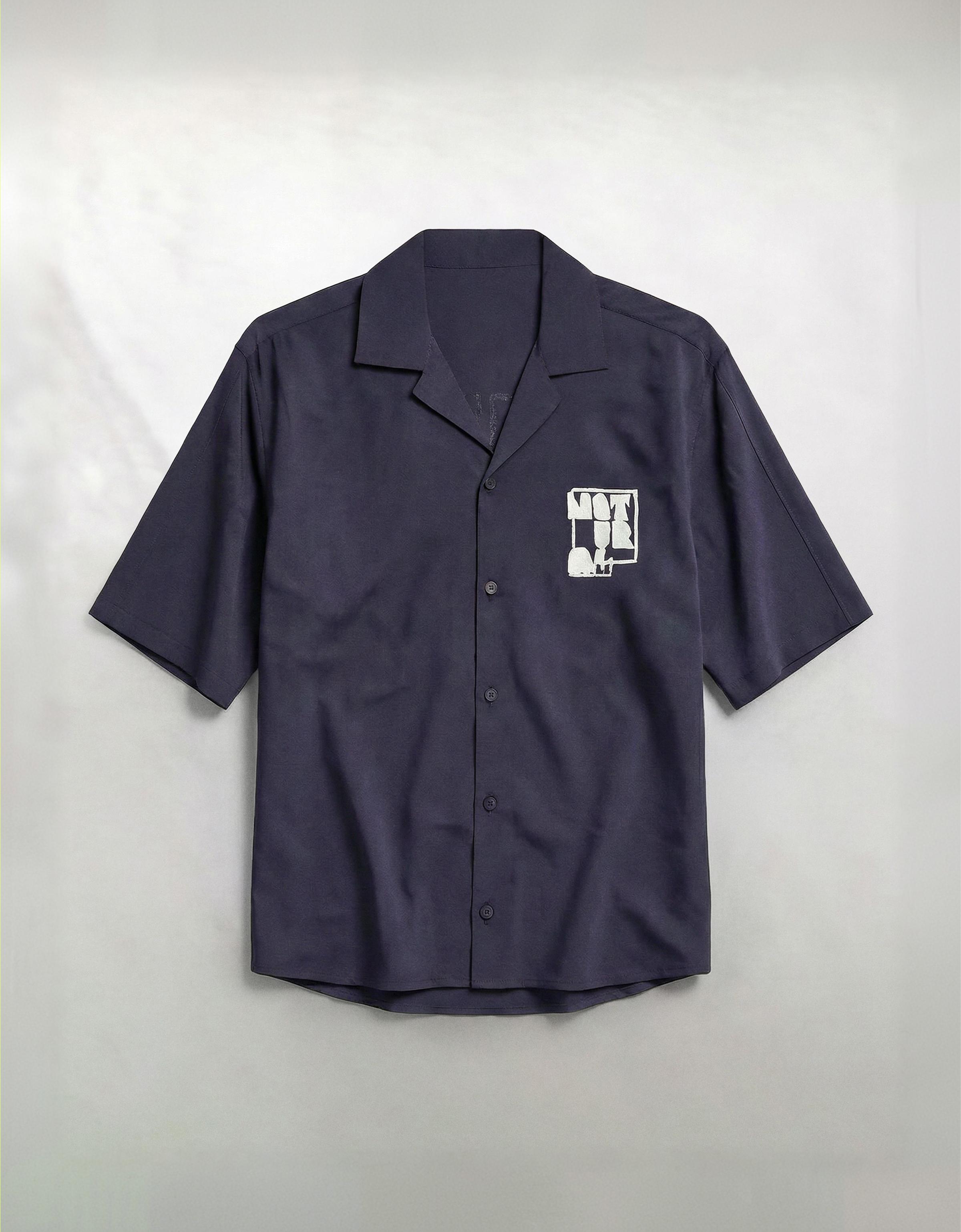 Boxy fit kısa kollu baskılı gömlek - Görsel 17