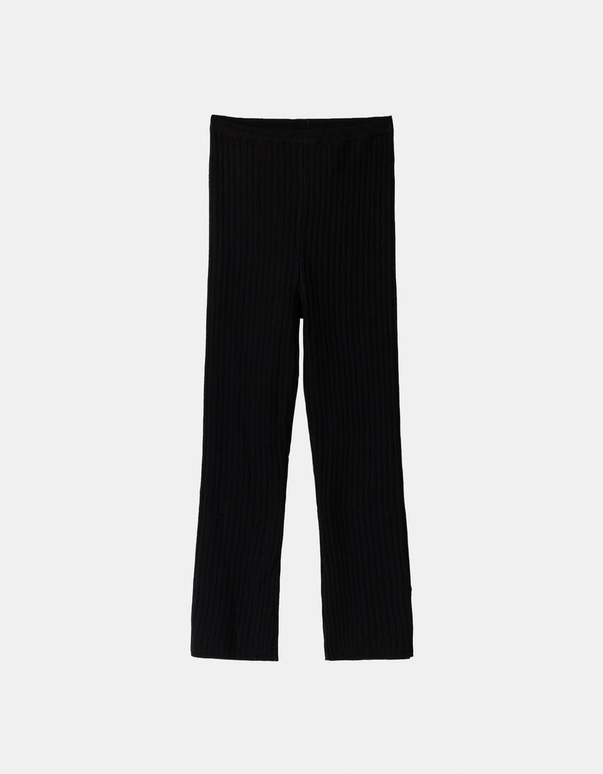 Pantalon capri-Noir-4