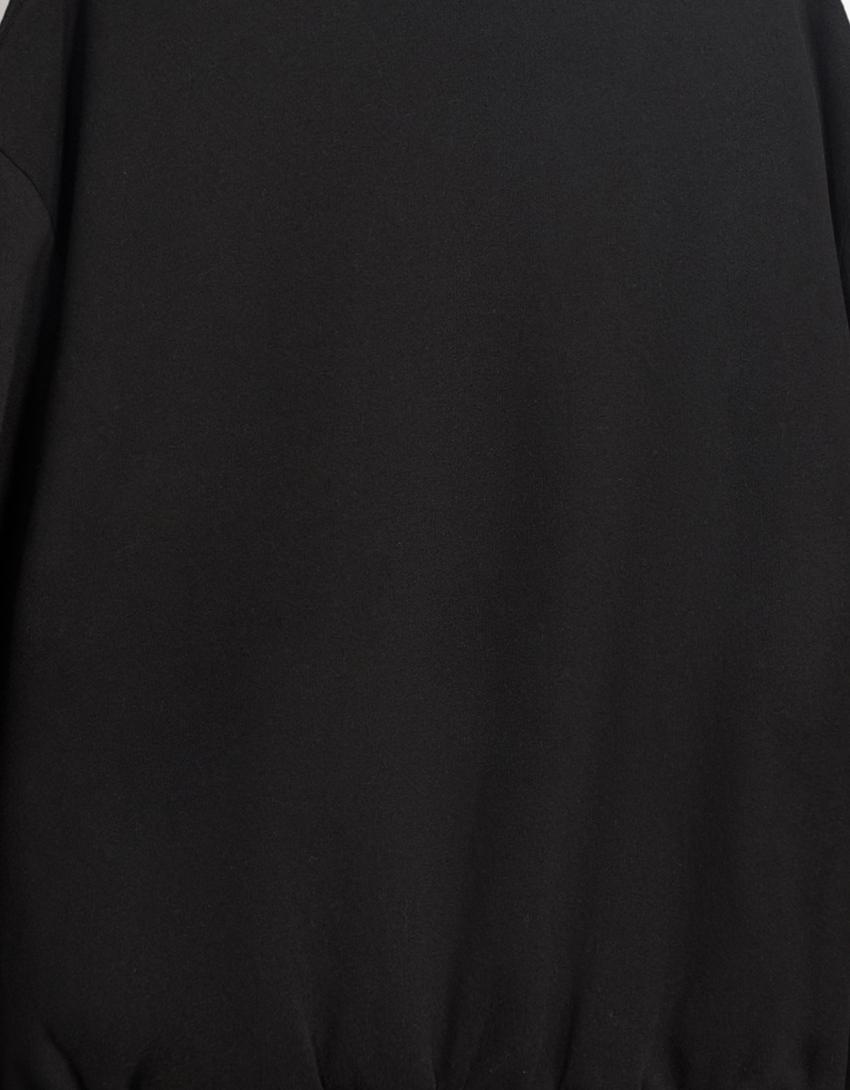 Sudadera oversize bolsillos-Negro