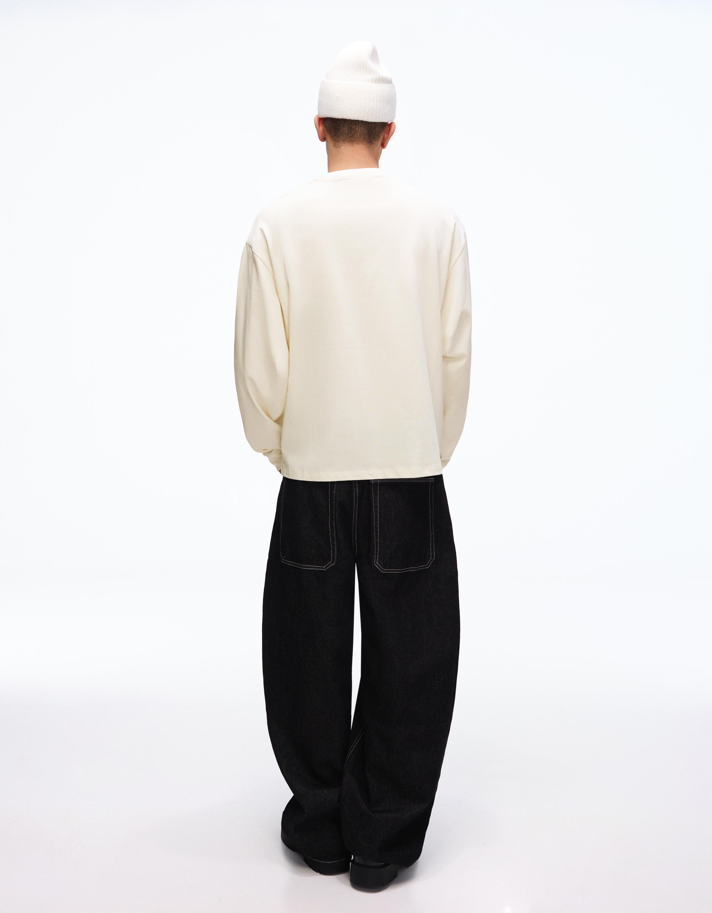 Heavyweight long-sleeve T-shirt — Off white