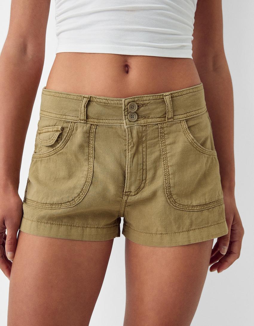 Short double boutonné-Vert-2