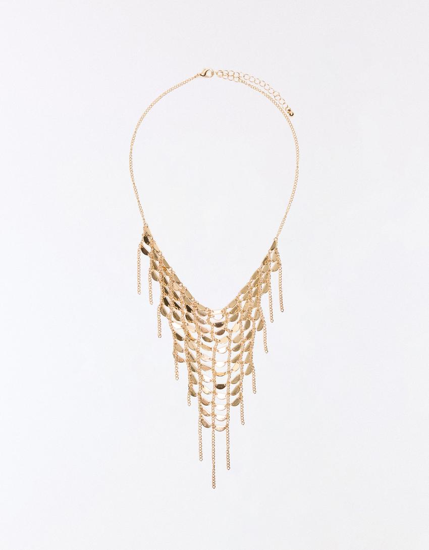 Collar cascada espejos-Oro
