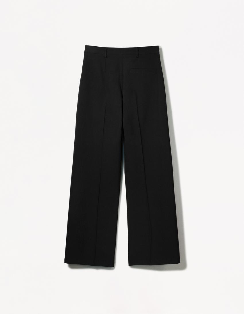 Pantalón wide leg-Negro