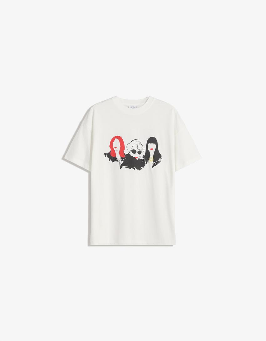 The Devil Wears Prada print short sleeve T-shirt-Off white-3