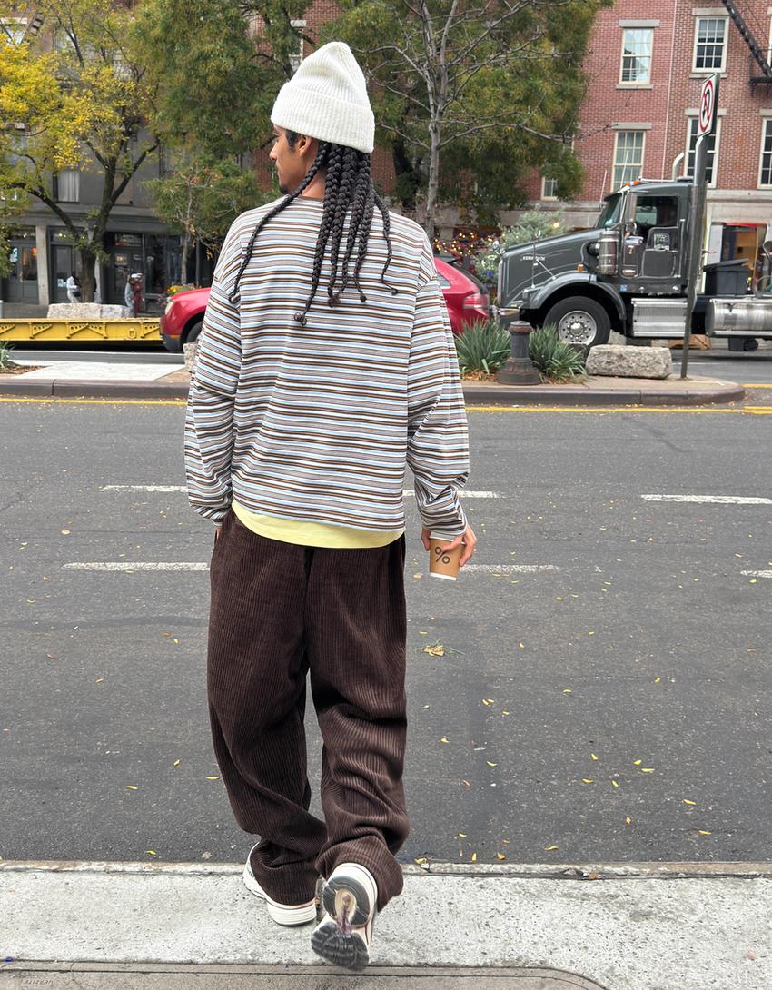 T-shirt à manches longues imprimé rétro-Bleu claire