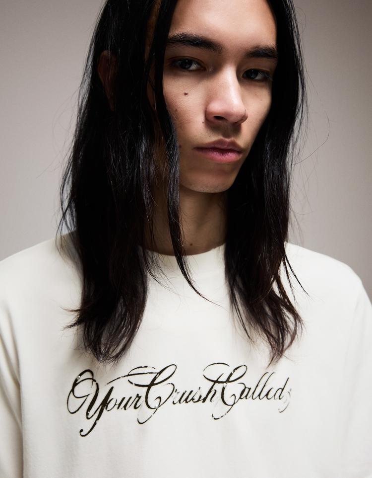 Camiseta manga corta boxy print