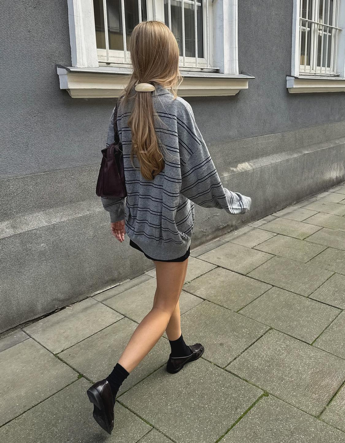 Polo collar sweater